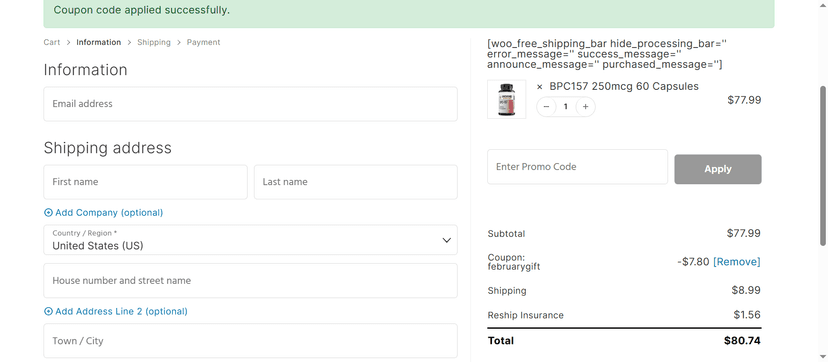 First Order Discount - Claim 10% Off at Unchained Compounds